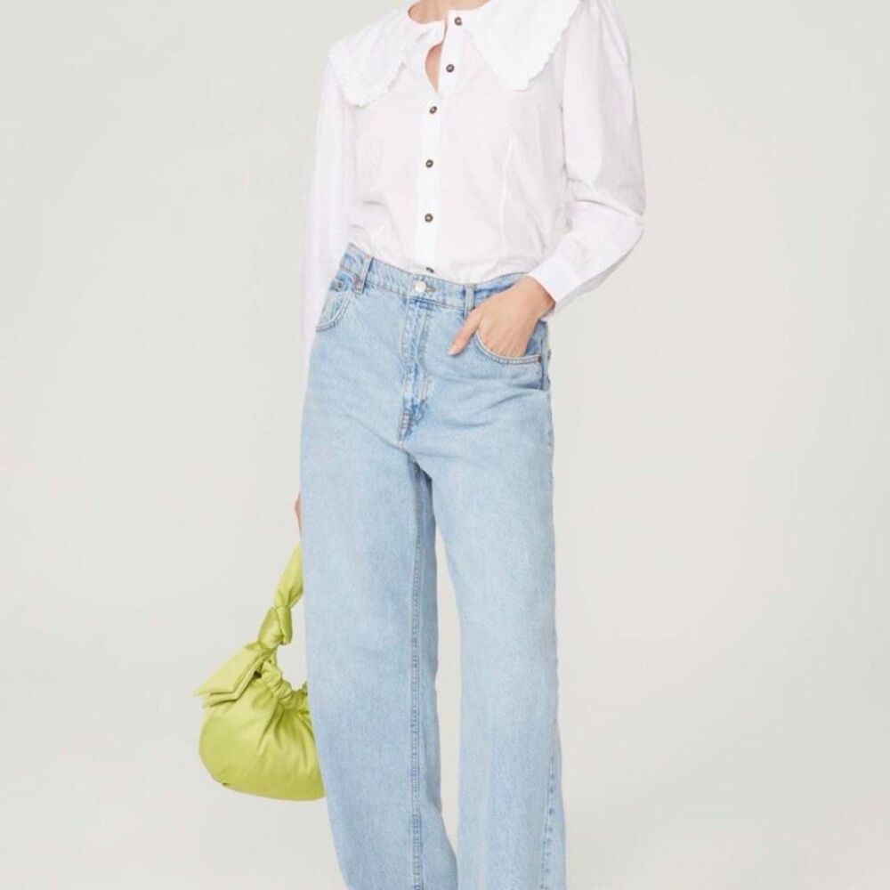 Ganni Women's White Blouse